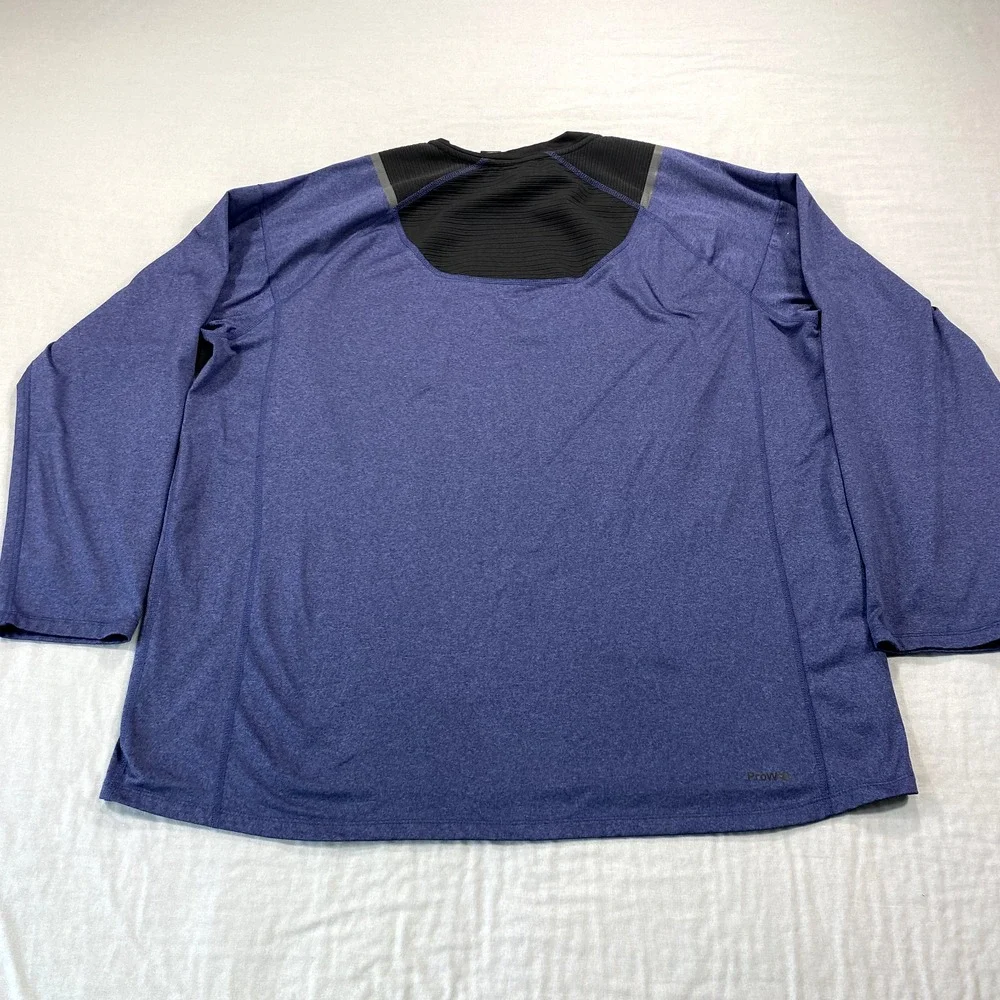 Spyder Active Shirt Mens XXL Blue Long‎ Sleeve Moisture Wicking Stretch ProWeb